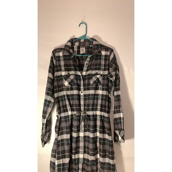 Womens Patagonia Highlands Dress Small Drawstring Waist Plaid - Picture 4 of 6